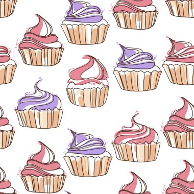 cupcake seamless modeli