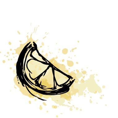 limon dilimi ile boya sıçraması