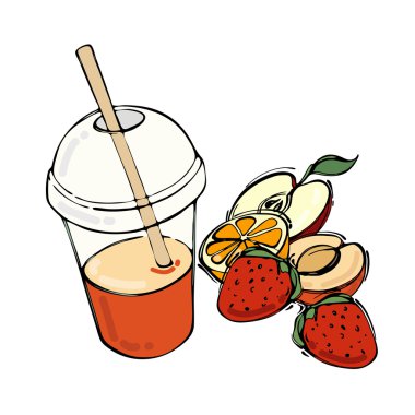 Meyve yüzlü. Sağlıklı yaşam konsepti