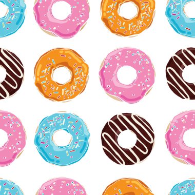 renkli donut ile Seamless Modeli