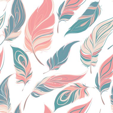 Eşarplı etnik seamless modeli