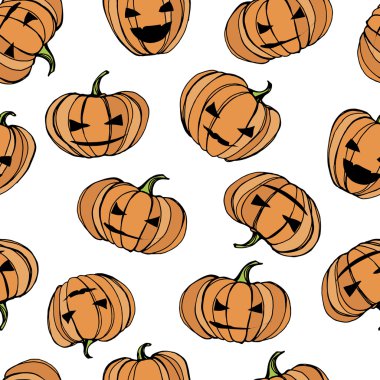 Cadılar Bayramı balkabağı deseni