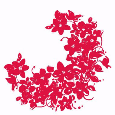 çiçekli güzel tebrik kartı