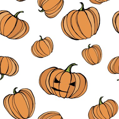 Cadılar Bayramı balkabağı deseni