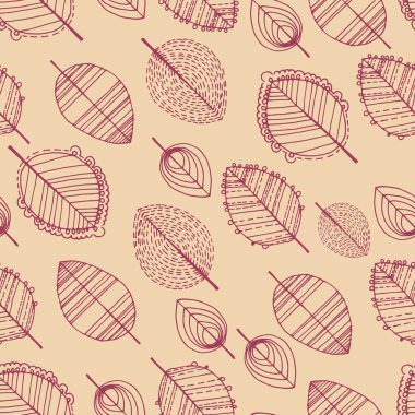 Yapraklı kusursuz desen