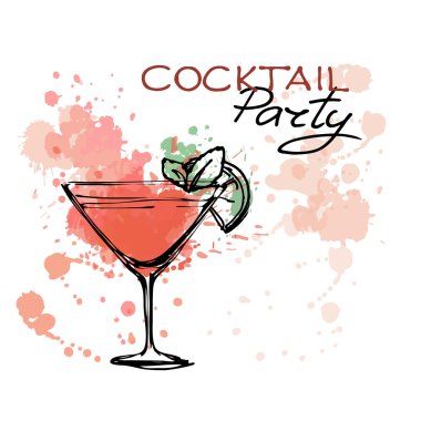 Kokteyl Parti Davetiyesi Poster