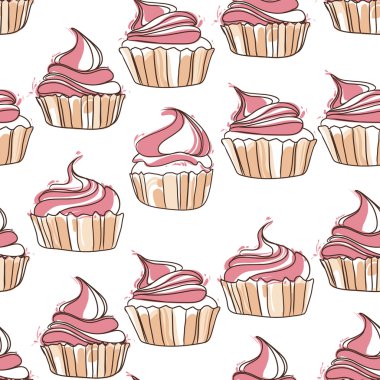 cupcake seamless modeli