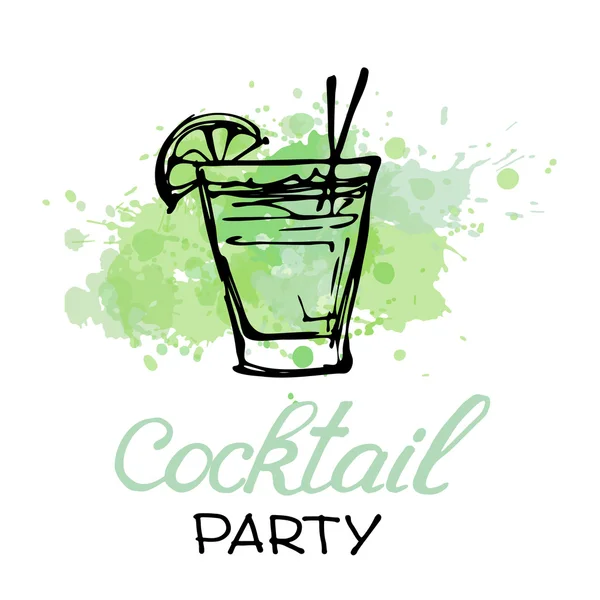 Affiche d'invitation de cocktail — Image vectorielle