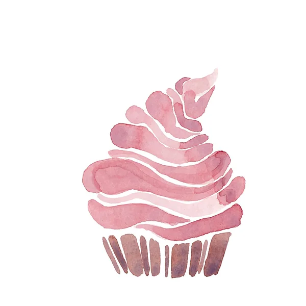 Sweet cupcake with cream — Stock Vector