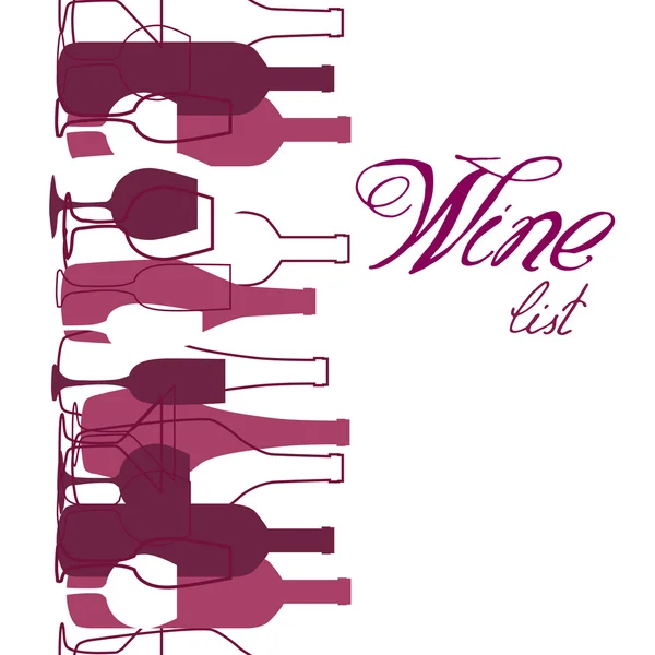 Diseño de la carta de vinos para bar y restaurante — Archivo Imágenes Vectoriales