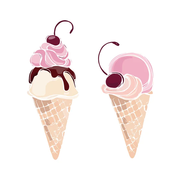Tasty ice cream — Stock Vector