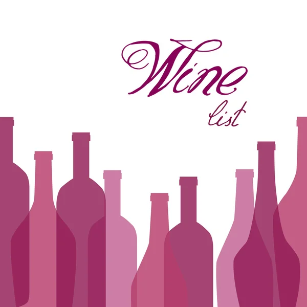 Design de lista de vinhos para bar e restaurante — Vetor de Stock