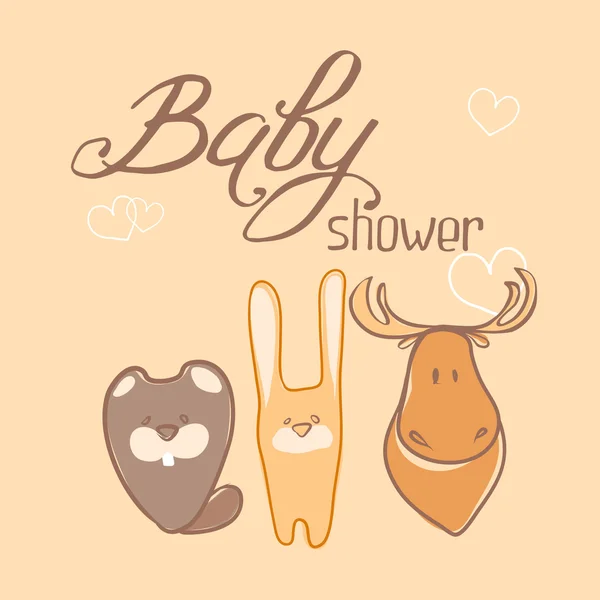 Tarjeta de invitación baby shower — Archivo Imágenes Vectoriales