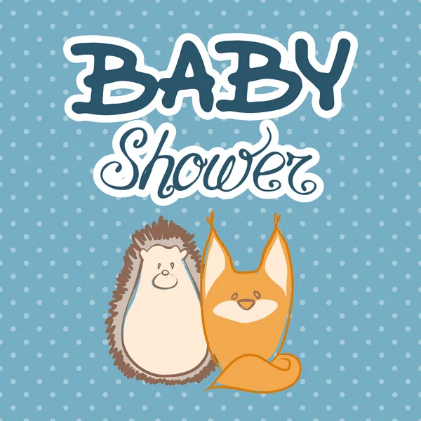 Tarjeta de invitación baby shower — Vector de stock