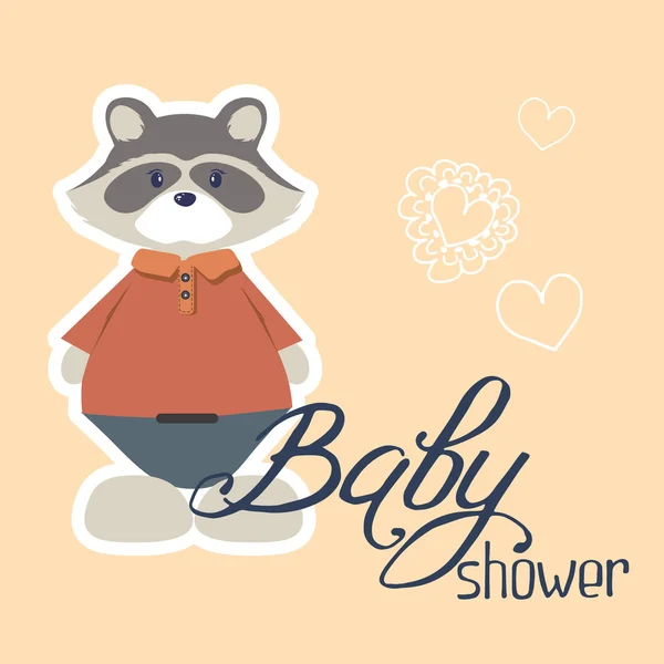 Tarjeta de invitación baby shower — Archivo Imágenes Vectoriales