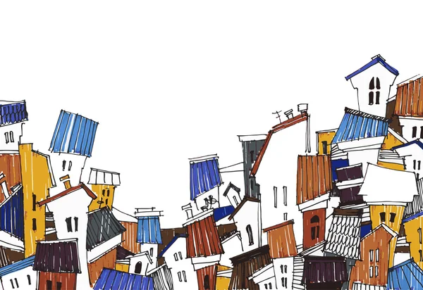Kreslený barevný městské karty — Stockový vektor