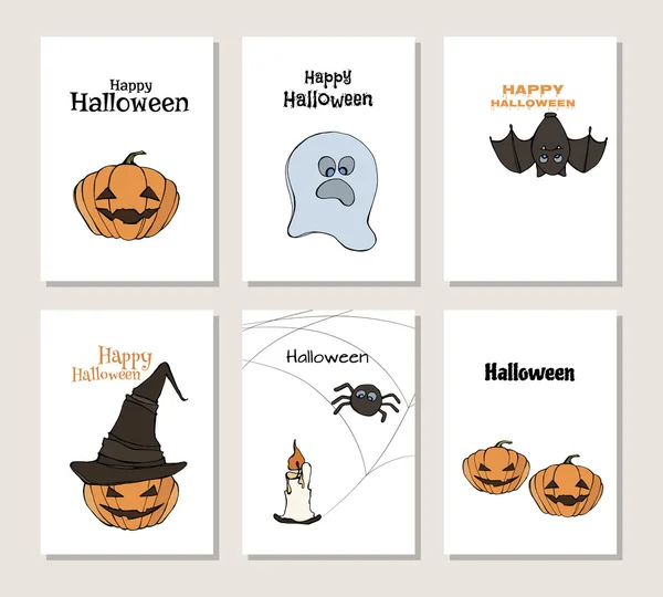 Halloween-Poster Set — Stockvektor