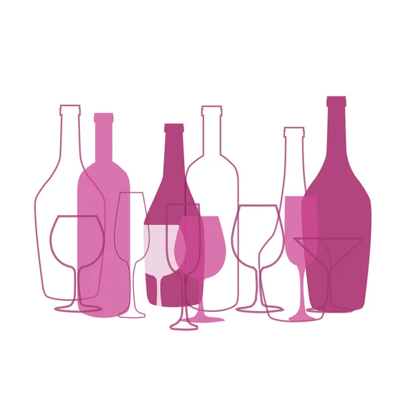 葡萄酒列表设计、 餐厅和酒吧 — 图库矢量图片
