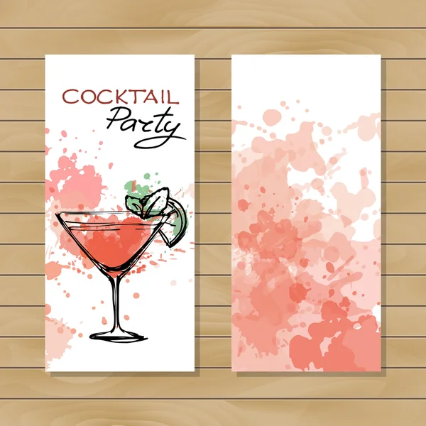 Bannière de cocktail — Image vectorielle