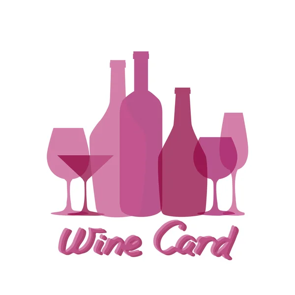 Wine card design for bar and restaurant — 图库矢量图片