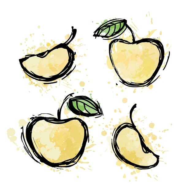 Serie di simboli di mela — Vettoriale Stock