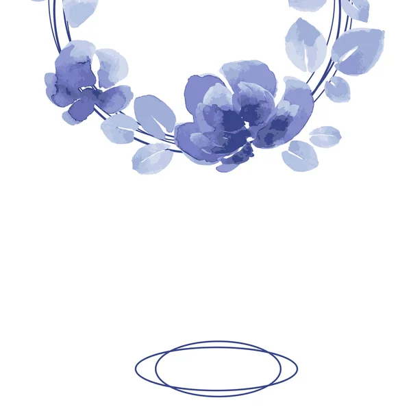 Akvarell blå blommor — Stock vektor