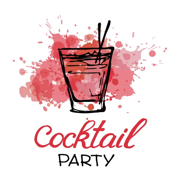 Poster di invito al Cocktail Party — Vettoriale Stock