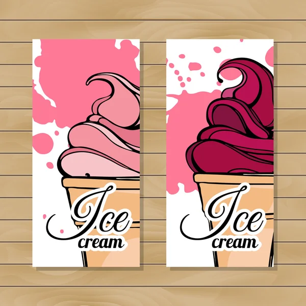Cartaz de sorvete — Vetor de Stock