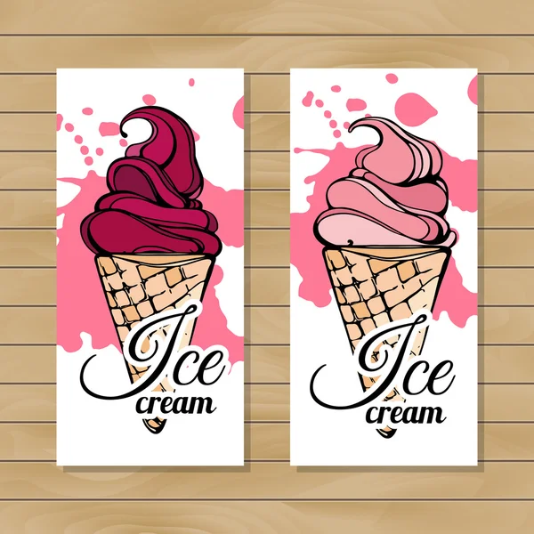 Cartaz de sorvete — Vetor de Stock