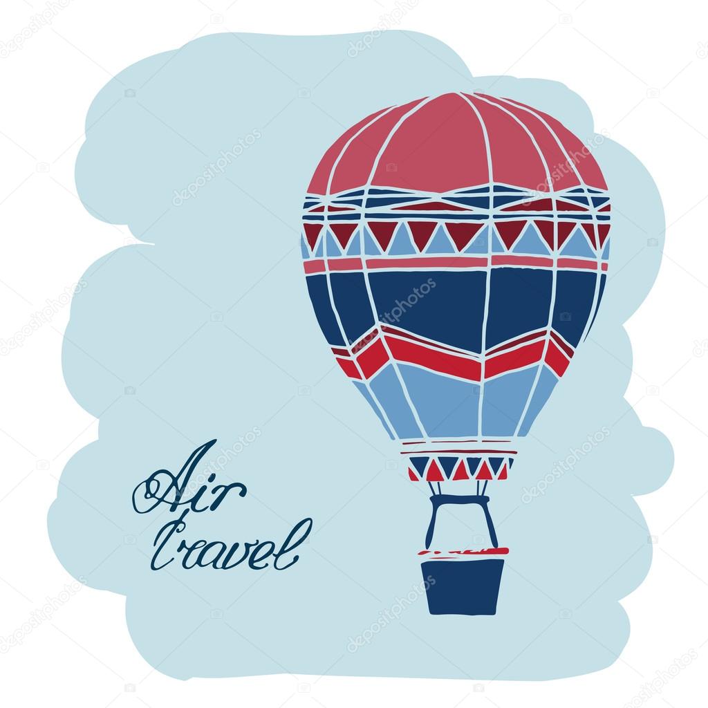 hot air balloon floating in the sky