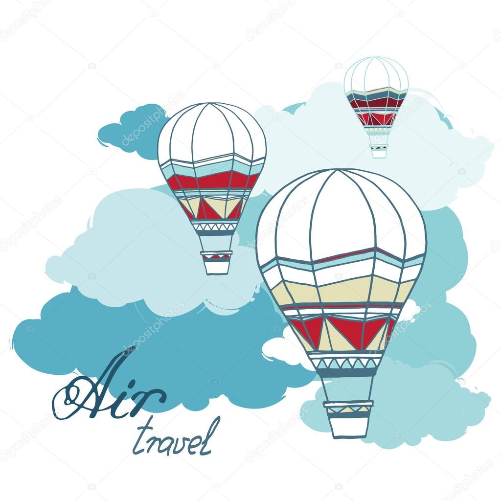 hot air balloons floating in the sky