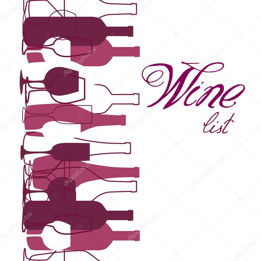 Wine list design for bar and restaurant