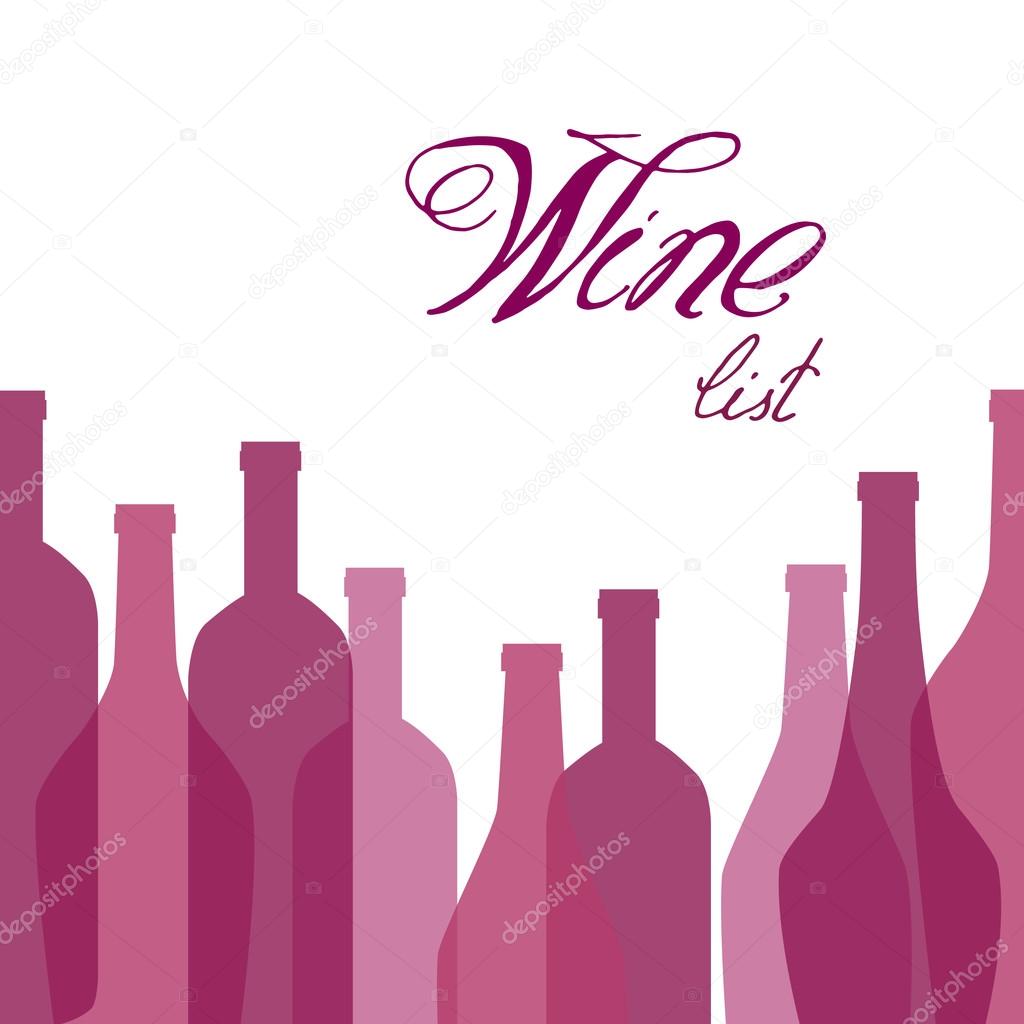 Wine list design for bar and restaurant