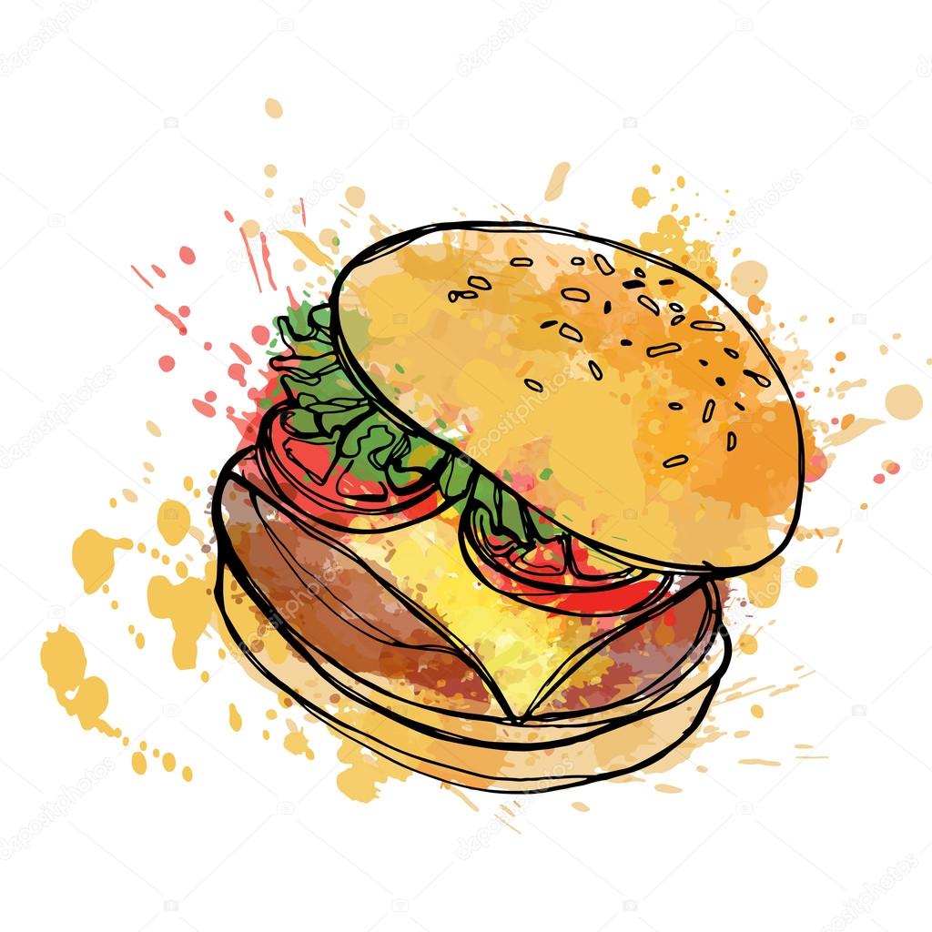 Cool tasty hamburger