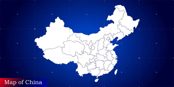 Çin 'in dijital haritası. Dinamik şebeke ağı ile resimlenmiş.