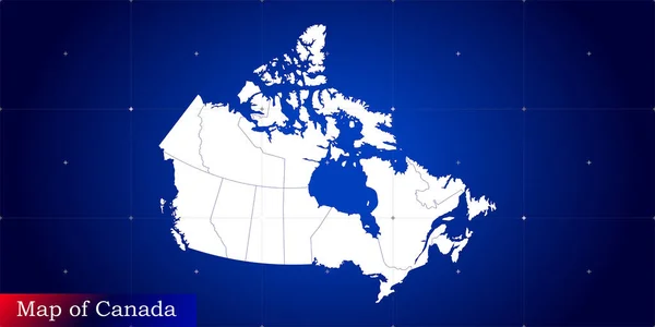 Kanada 'nın dijital haritası. Dinamik şebeke ağı ile resimlenmiş.