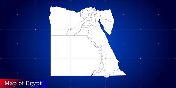 Mısır 'ın dijital haritası. Dinamik şebeke ağı ile resimlenmiş.