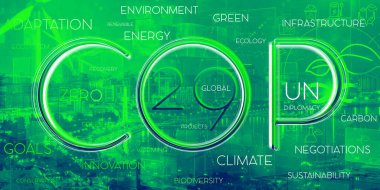 Birleşmiş Milletler İklim Değişikliği Konferansı veya UNFCCC Partileri Konferansı, COP29, 29. Bakü Olimpiyat Stadyumu 11-22 Kasım 2024 tarihleri arasında Azerbaycan 'ın Bakü kentinde düzenlenmiştir..