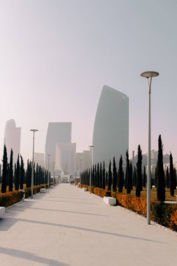 Karabağ, Azerbaycan 'dır! 44 günlük Vatanseverlik Savaşı. Zafer Parkı, Zafer Kemeri, Zafer Anıtı. Bakü, Azerbaycan. 01.02.2026.