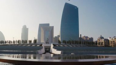 Karabağ, Azerbaycan 'dır! 44 günlük Vatanseverlik Savaşı. Zafer Parkı, Zafer Kemeri, Zafer Anıtı. Bakü, Azerbaycan. 01.02.2026.