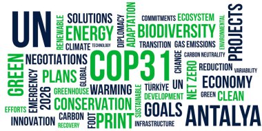 COP31 İklim Değişikliği Konferansı Yeşil Teknoloji ve Küresel Sürdürülebilirlik. BM İklim Değişikliği Konferansı - Antalya, Türkiye, 9-20 Kasım 2026. Yazı işleri müdürü Bakü, Azerbaycan. 11 Şubat 2026.