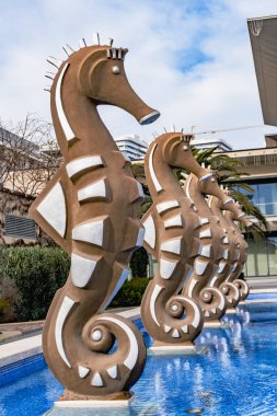 Fountain Meydanı. Bakü Beyaz Şehir Bölgesi. Seyahat ve tatil konsepti. Bakü, Azerbaycan. 14 Şubat 2026.