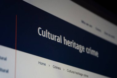 Uluslararası Suç Polis Örgütü (INTERPOL) sitesinin bir web sayfasında suçların türleri, davayla ilgili bilgiler, operasyonel faaliyetler ve mağdur olmamak için insanlara tavsiyeler yer alıyor. Bakü, Azerbaycan. 20 Şubat 2026.