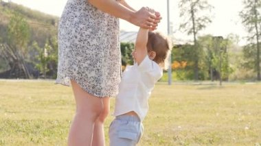 Mother and Son Having Fun