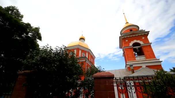 Interior of the Russian Orthodox church — Stock Video