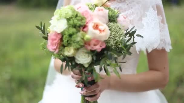 Noiva e noivo no casamento — Vídeo de Stock