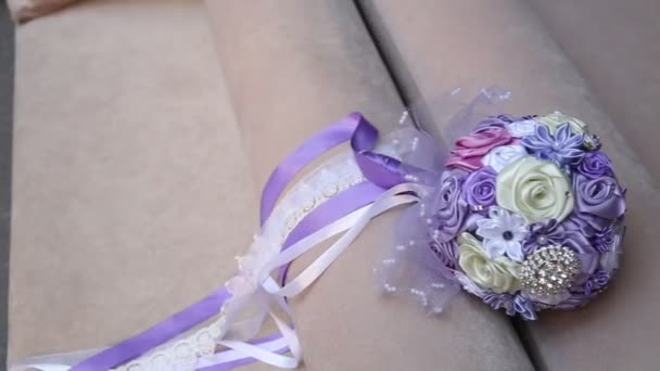 Bouquet da sposa — Video Stock