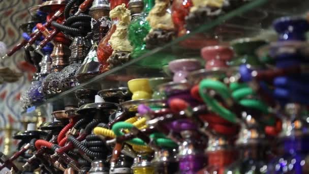 Hookah en tienda de recuerdos en Turquía — Vídeos de Stock