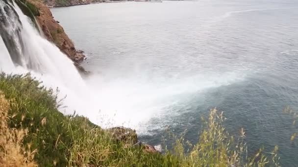 土耳其安塔利亚瀑布达顿-自然旅行背景 — 图库视频影像