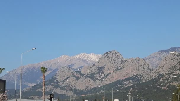 Vista panorâmica de uma aldeia montanhosa Akseki Antalya Turquia — Vídeo de Stock